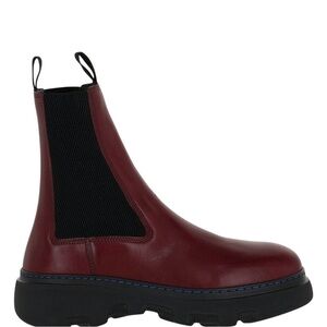Burberry plum  and Black Chelsea Boots